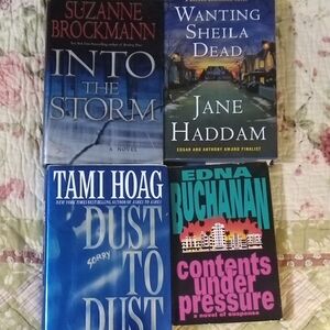 Set of Four Suspense Novels Hardcover Pre-owned